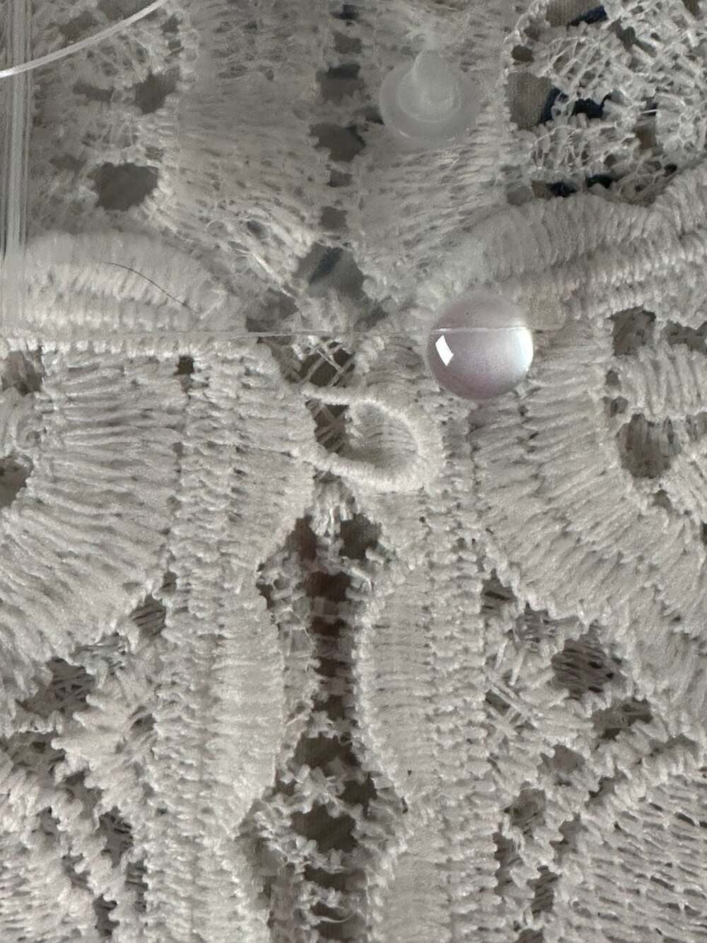 Rabbit Rabbit Rabbit Designs White Geometric Lace Cardigan - Picture 4 of 9